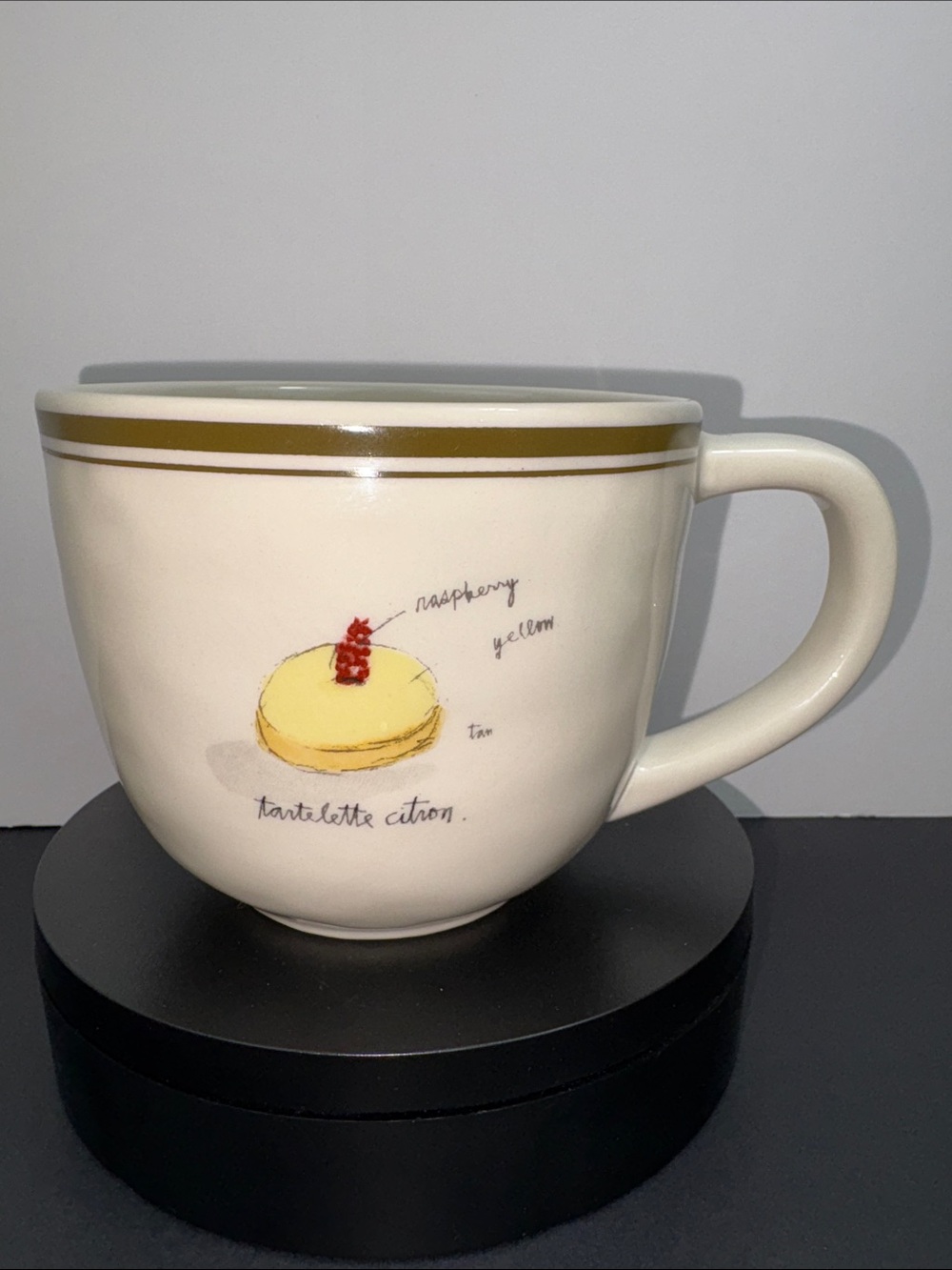 Rae Dunn Mug Lemon Tart French Sketchbook Dessert Patisserie Discontinued